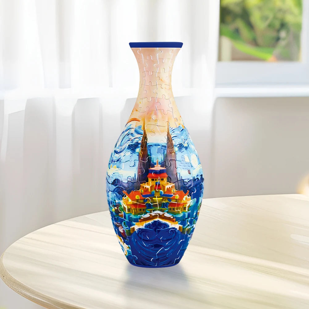 PuzzleVase™ - L'Art du Puzzle Transformé en Vase Unique