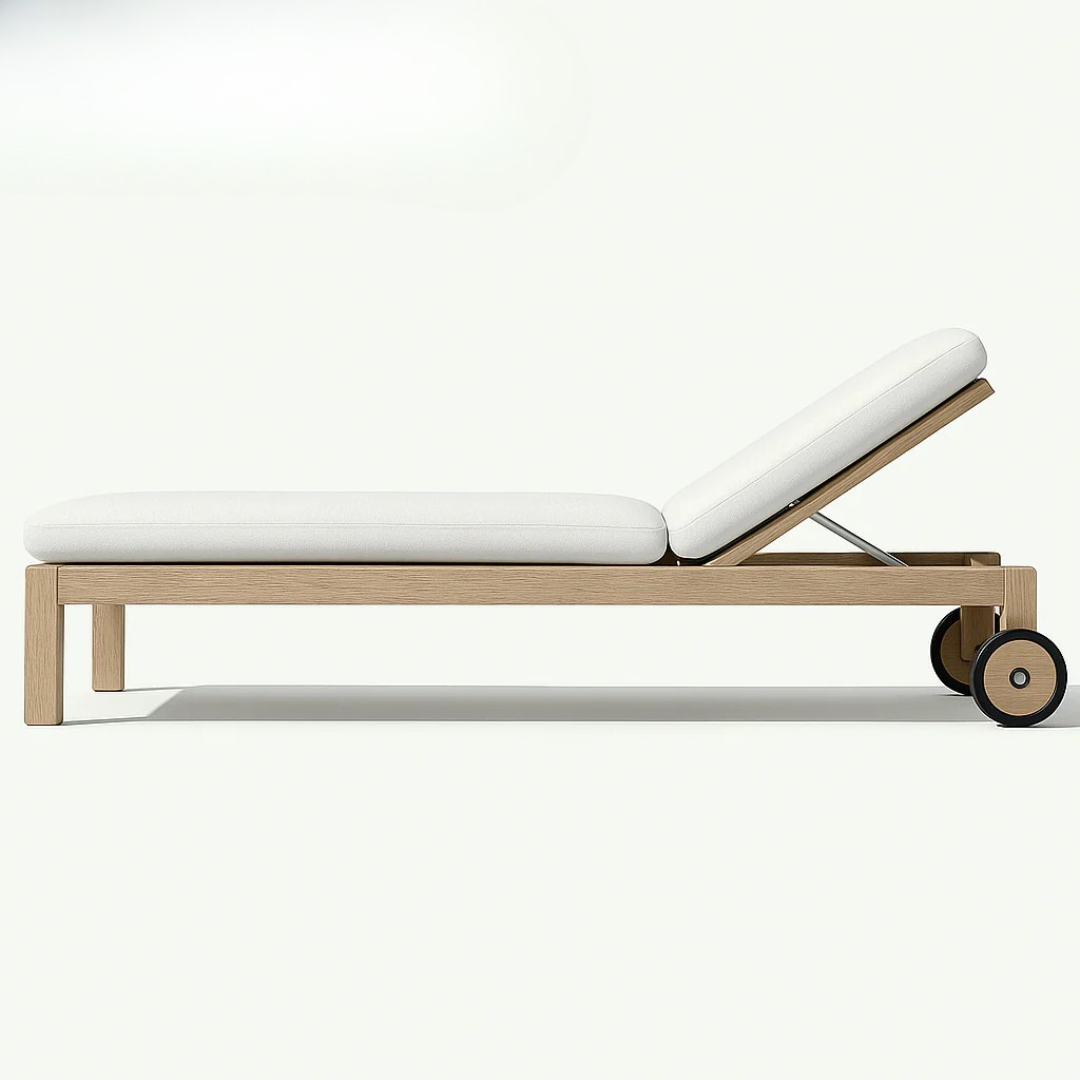 Kos Deluxe™ - Chaise longue pliante en teck pour une relaxation maximale