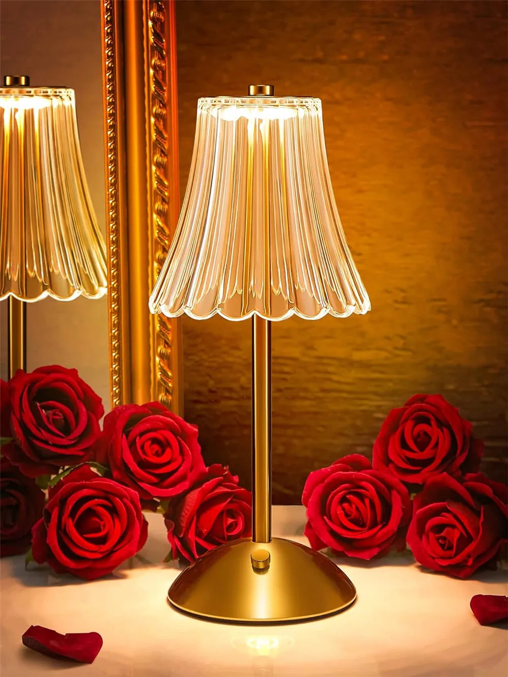 Éclat Cristal - Lampe de Table Luxueuse Sans Fil