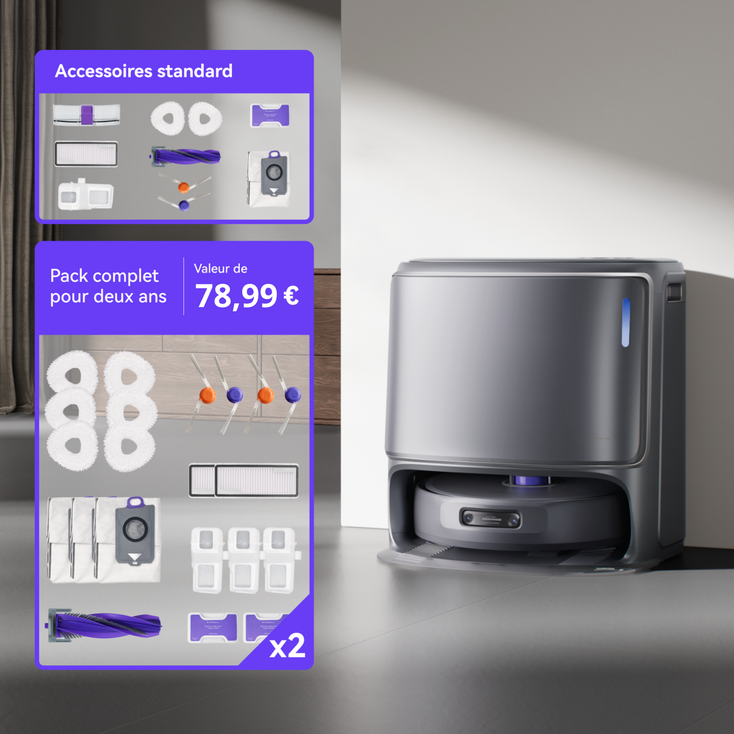 La Maison+ Freo Z10 Ultra Aspirateur Robot Laveur