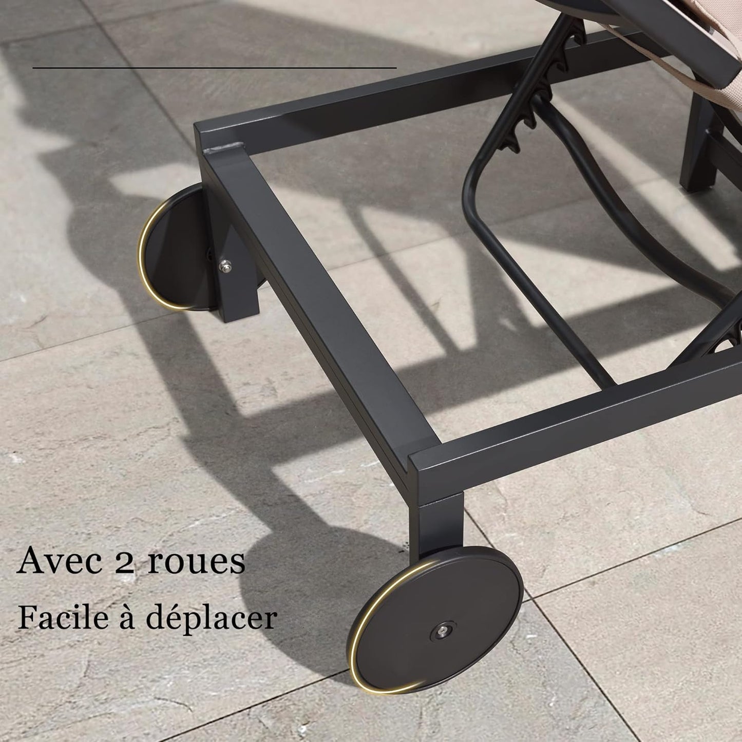 Chaise longue d'extérieur
