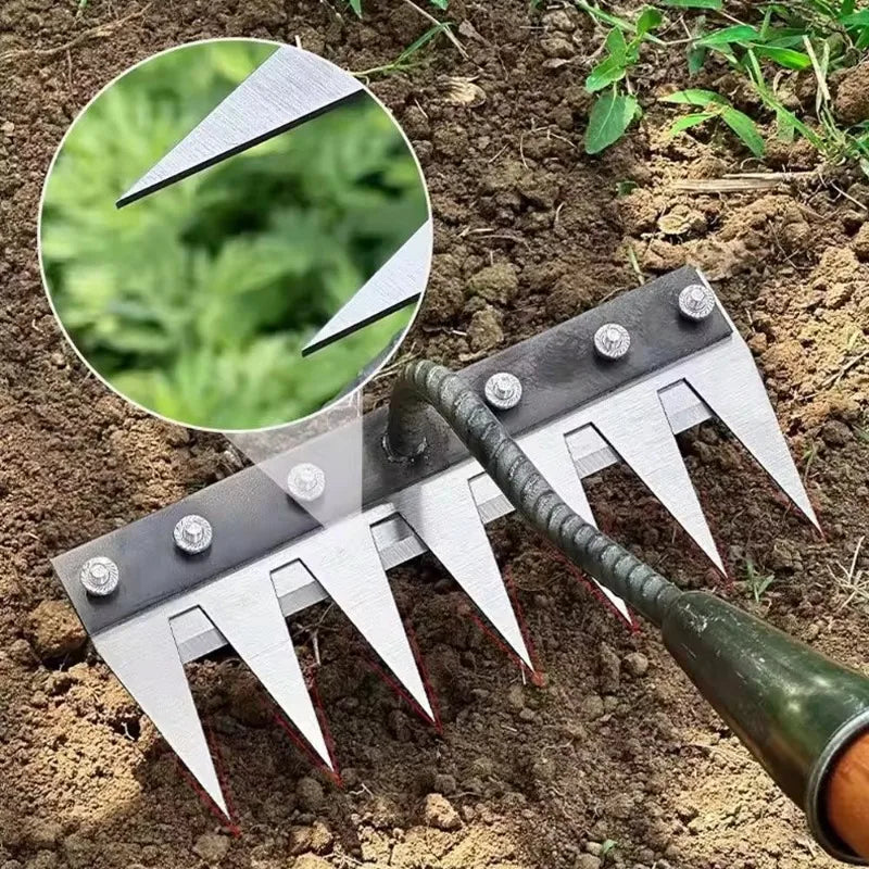 TerraRake™ – Râteau de Désherbage en Acier Carbone Ultra-Résistant