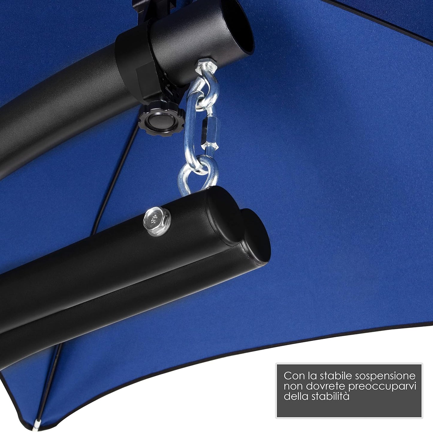 Chaise longue suspendue avec parasol et matelas inclus - Chaise longue suspendue