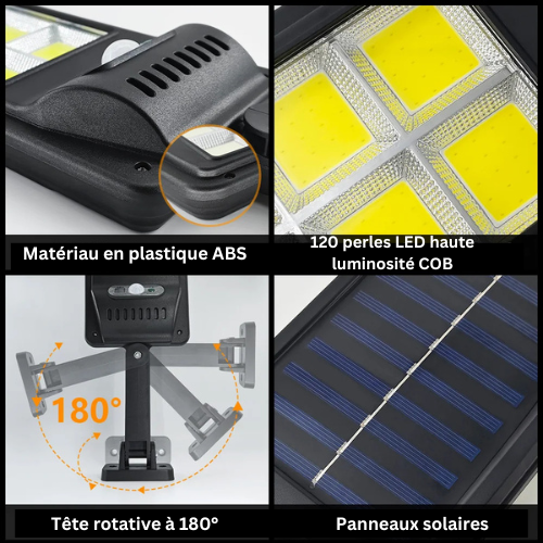 LumiSolar Cobra™ - Lampe LED Solaire Intelligente