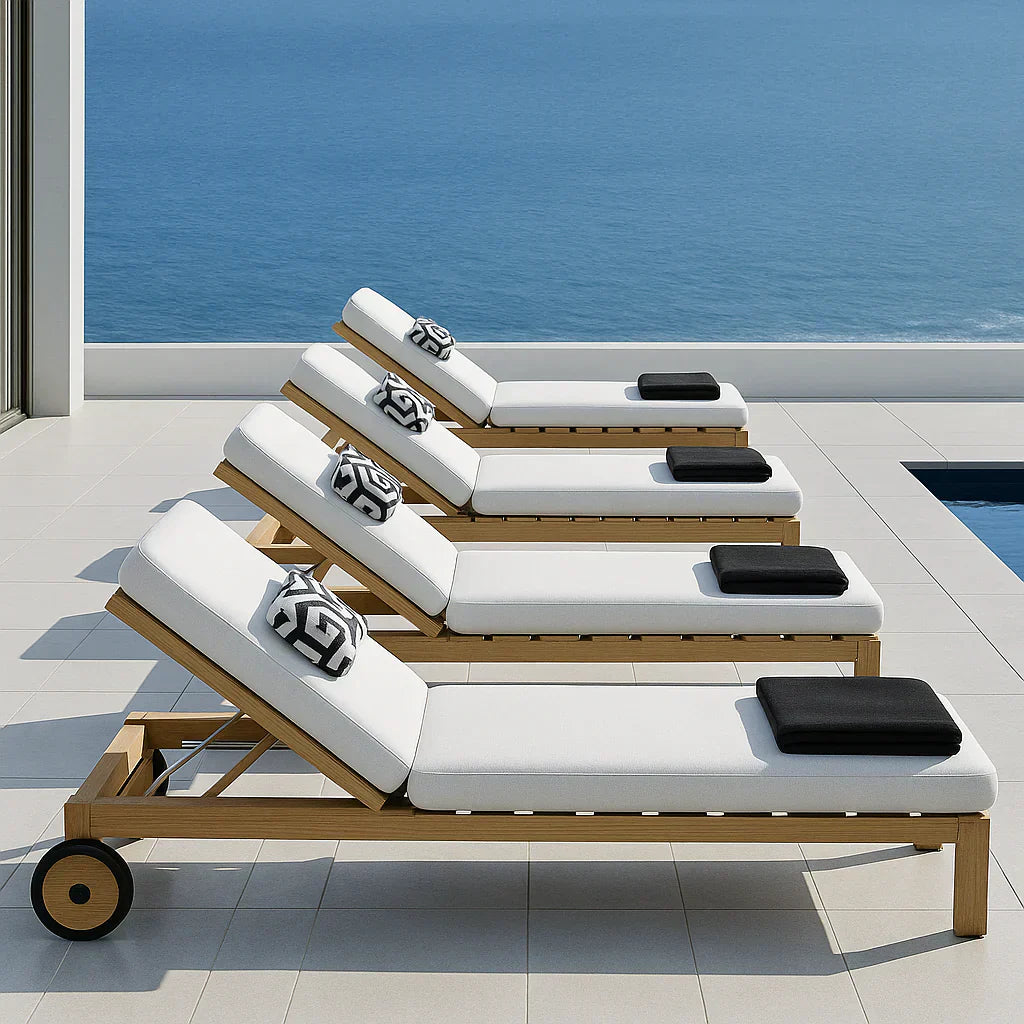 Kos Deluxe™ - Chaise longue pliante en teck pour une relaxation maximale