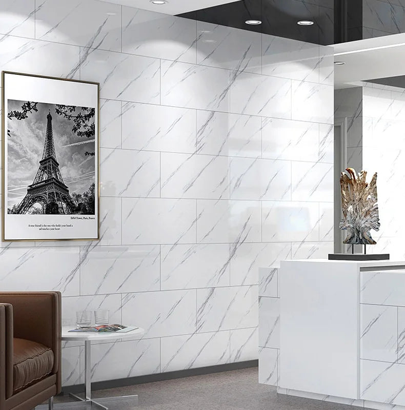 LuxoWall 3D - Papier Peint Autocollant Effet Marbre