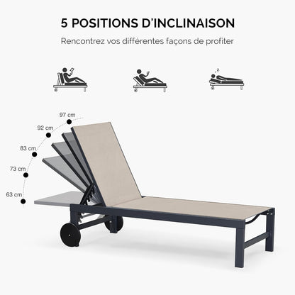 Chaise longue d'extérieur