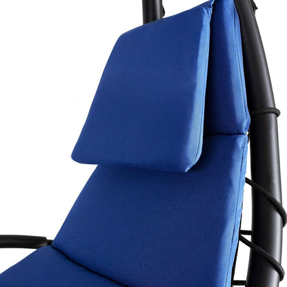 Chaise longue suspendue avec parasol et matelas inclus - Chaise longue suspendue