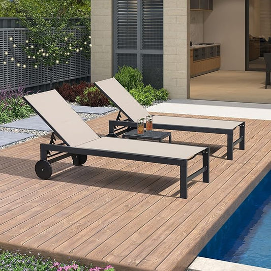Chaise longue d'extérieur