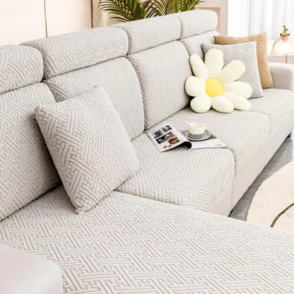 Housse de canapé Universelle Extensible - Jacquard Labyrinthe