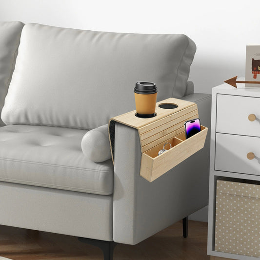 BambooFlex - Plateau de Canapé Pliable et Antidérapant